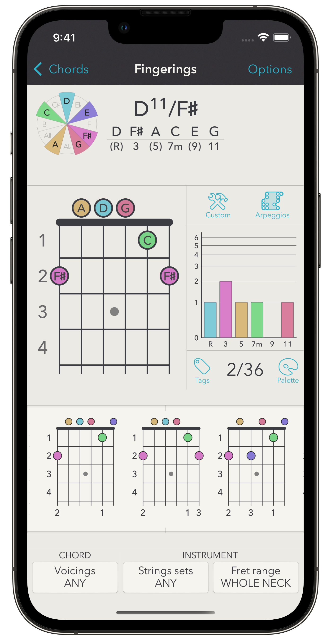 Custom chord fingerings icon