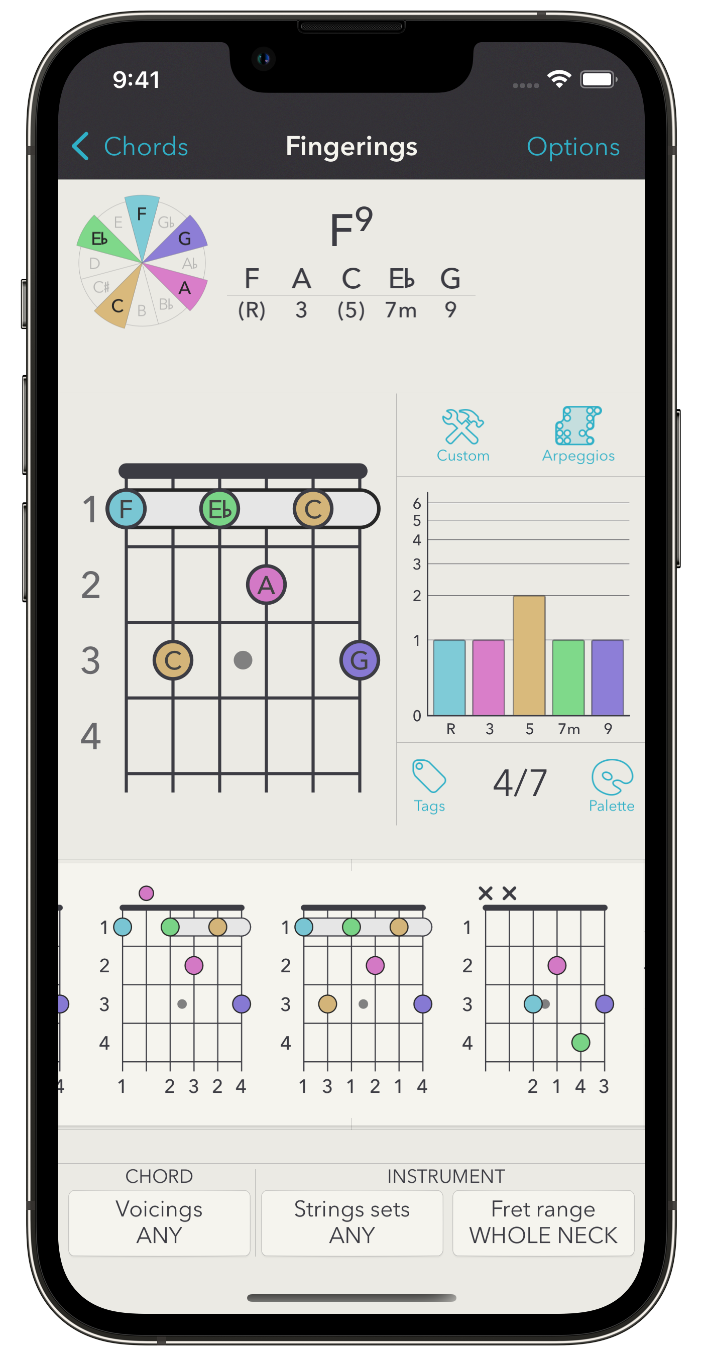 F9 arpeggio on iPhone